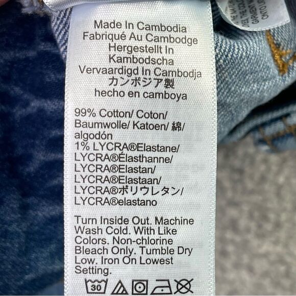 J. Crew Factory Jeans Women’s 26 Blue Flare Crop Mid-Rise Distressed Denim - Picture 6 of 12